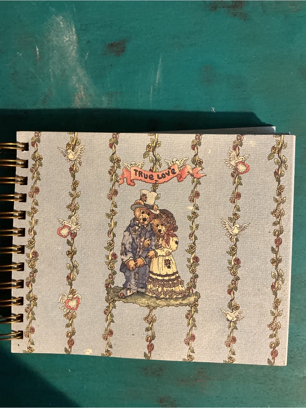 True Love Decorative Spiral Notebook - Blue